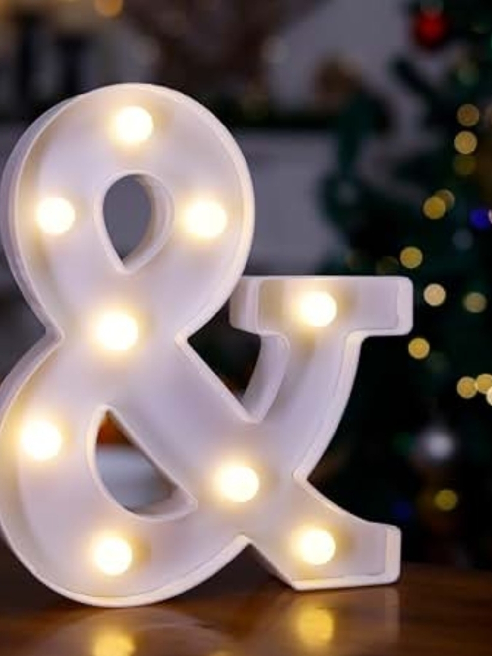 White LED Marquee Ampersand Sign - Home Party Supplies